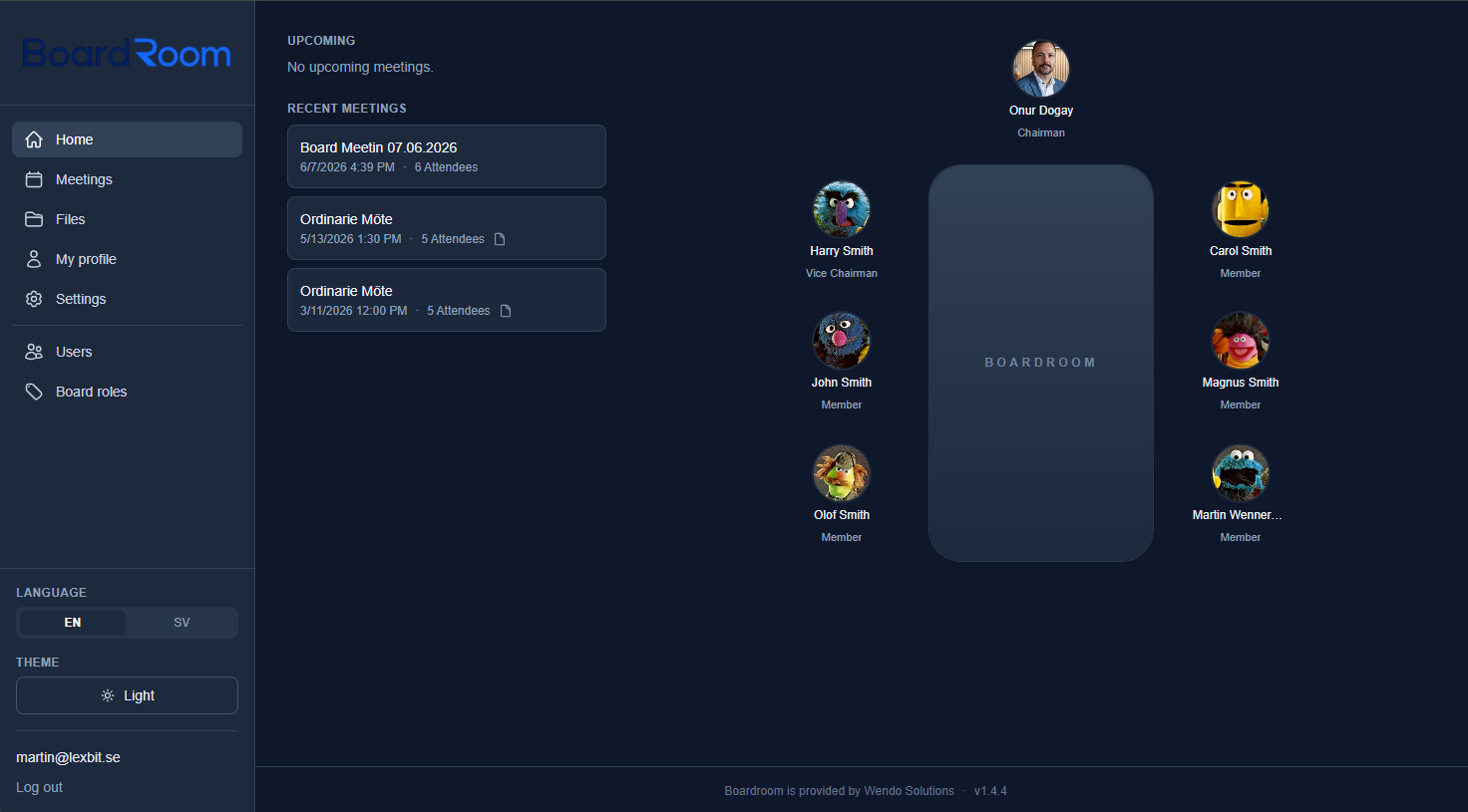 Boardroom screenshot